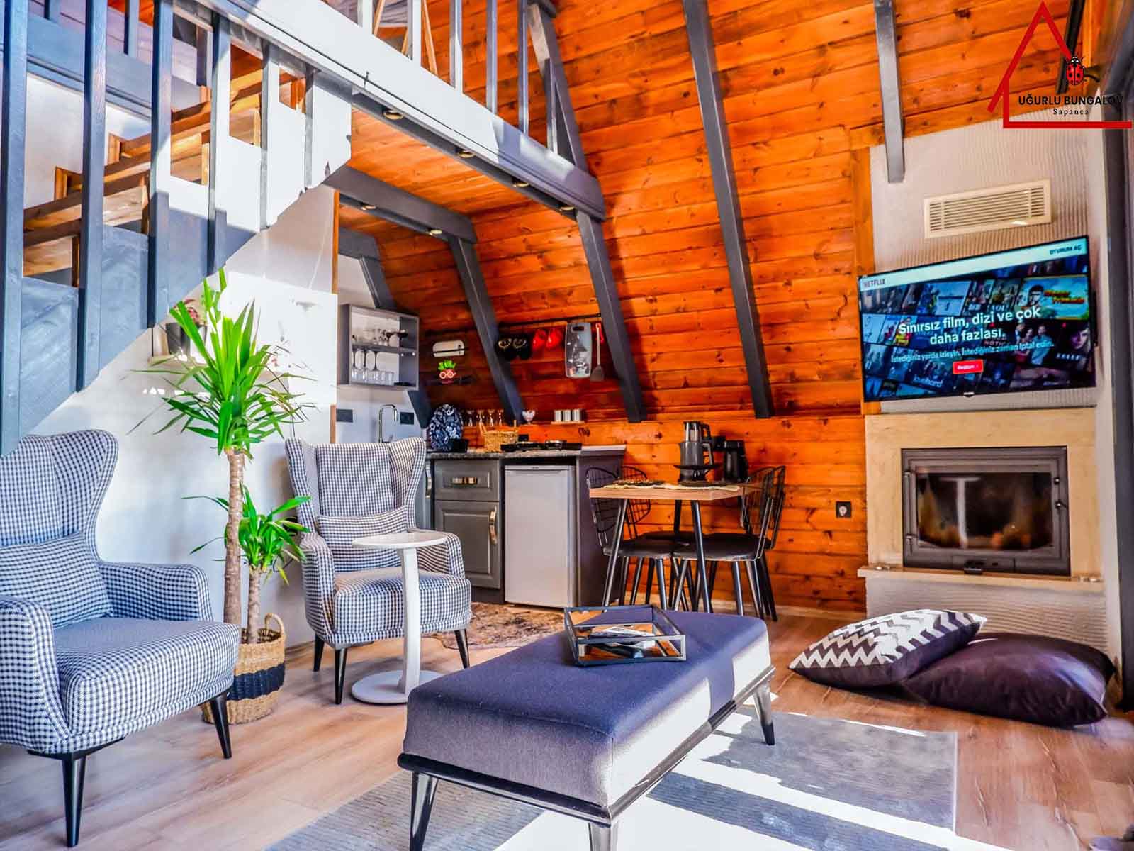 uğurlu bungalov şömine